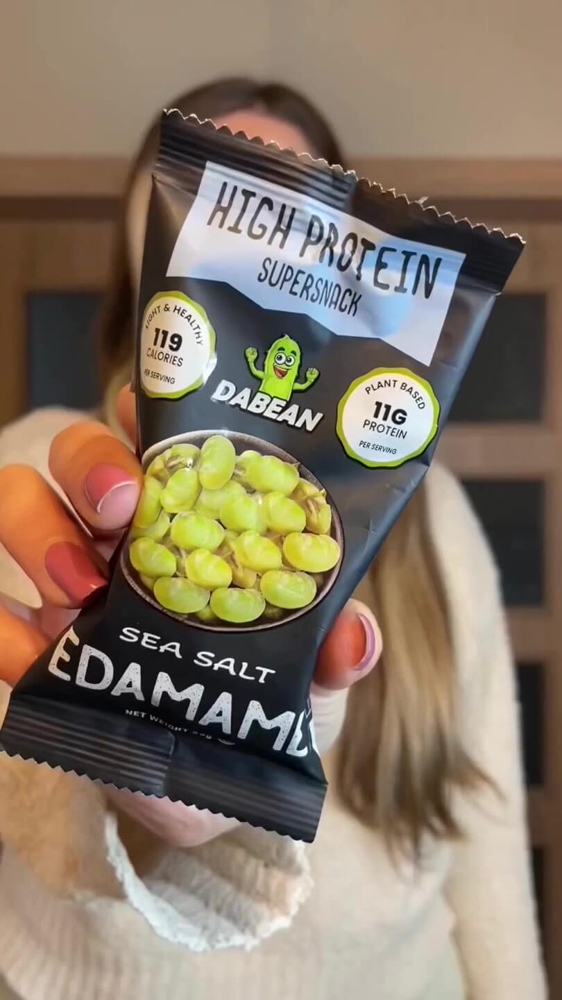 Kézben tartott DABEAN tengeri sós pirított edamame csomag