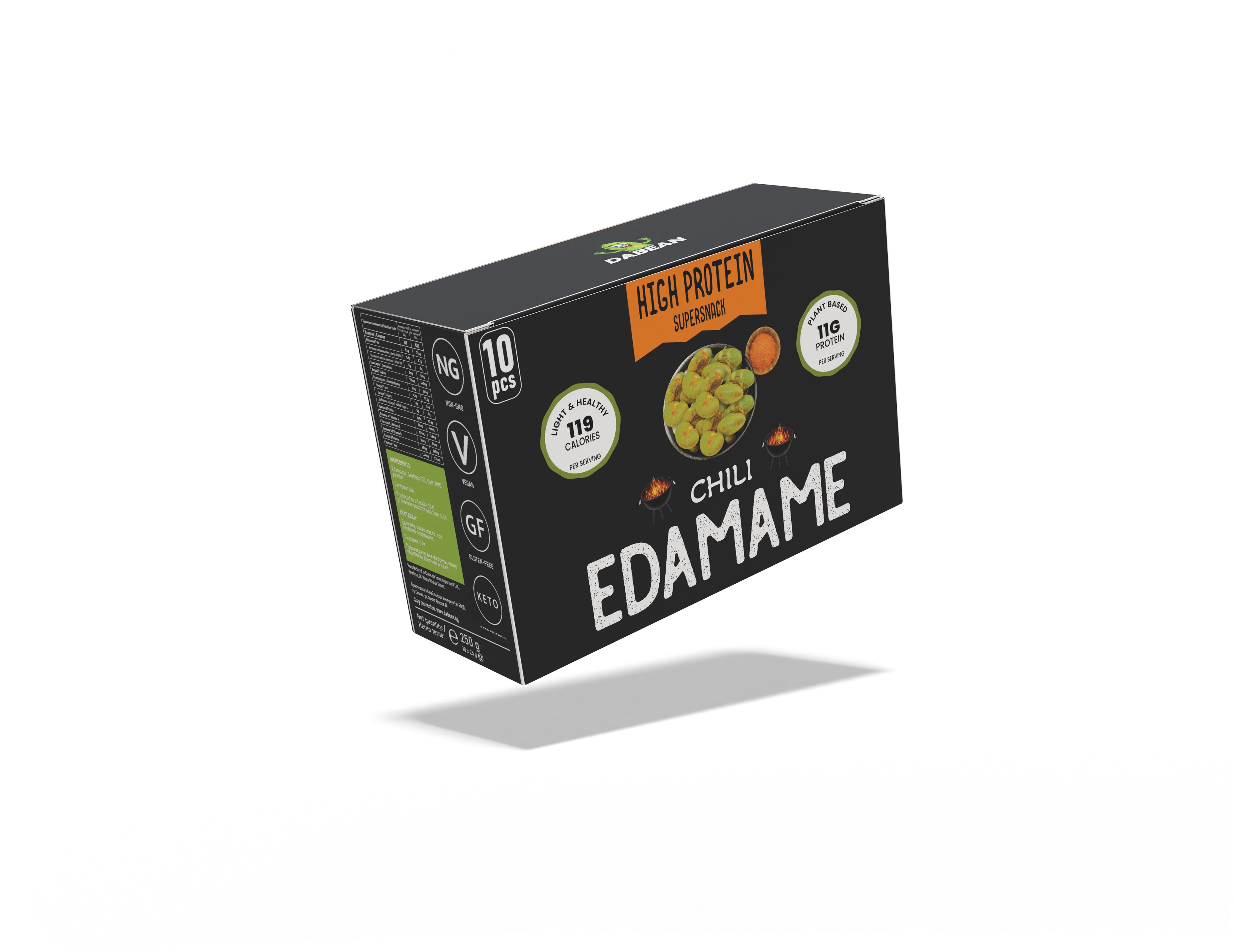 DABEAN pirított edamame – 10 csomagos doboz